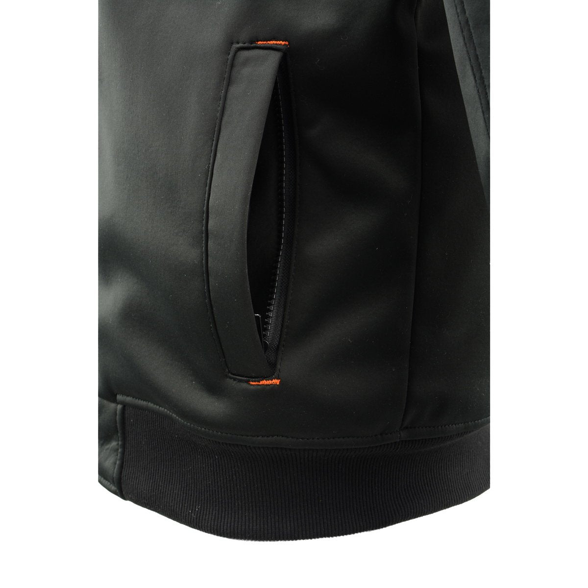 Milwaukee Leather MPM1764 Men's Black Soft Shell CE Armored Motorcycle Racing Style Hoodie Jacket w/ Detachable Hood