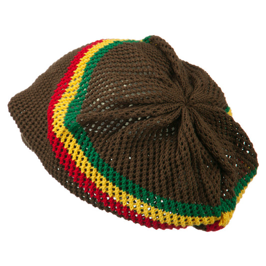 Big Size Mesh Rasta Deep Shell Beanie