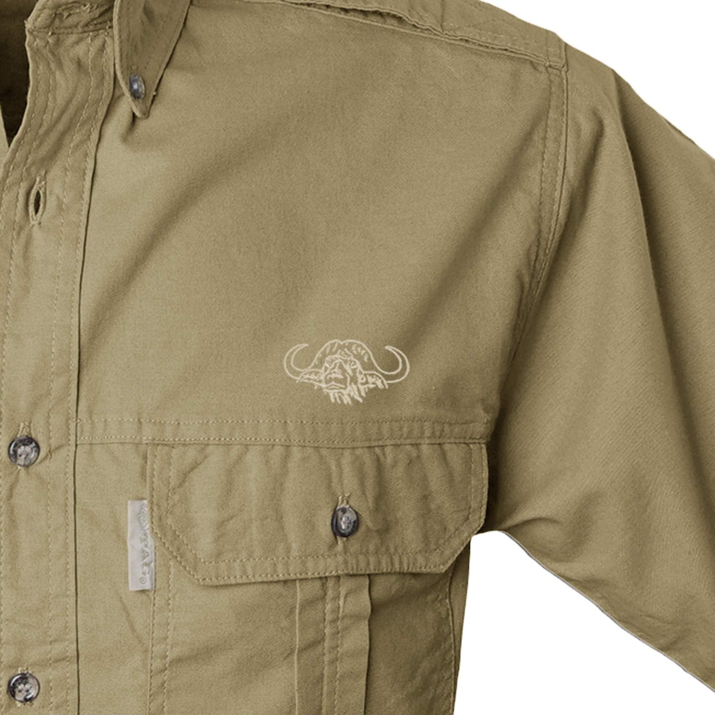 Trail Shirt for Men with Embroidered Buffalo Logo - S/Sleeve