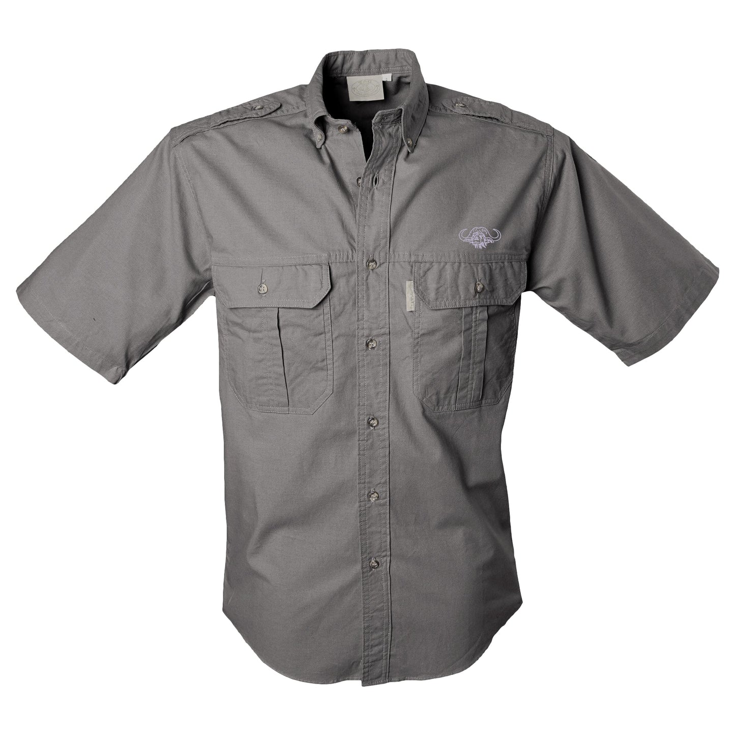 Trail Shirt for Men with Embroidered Buffalo Logo - S/Sleeve