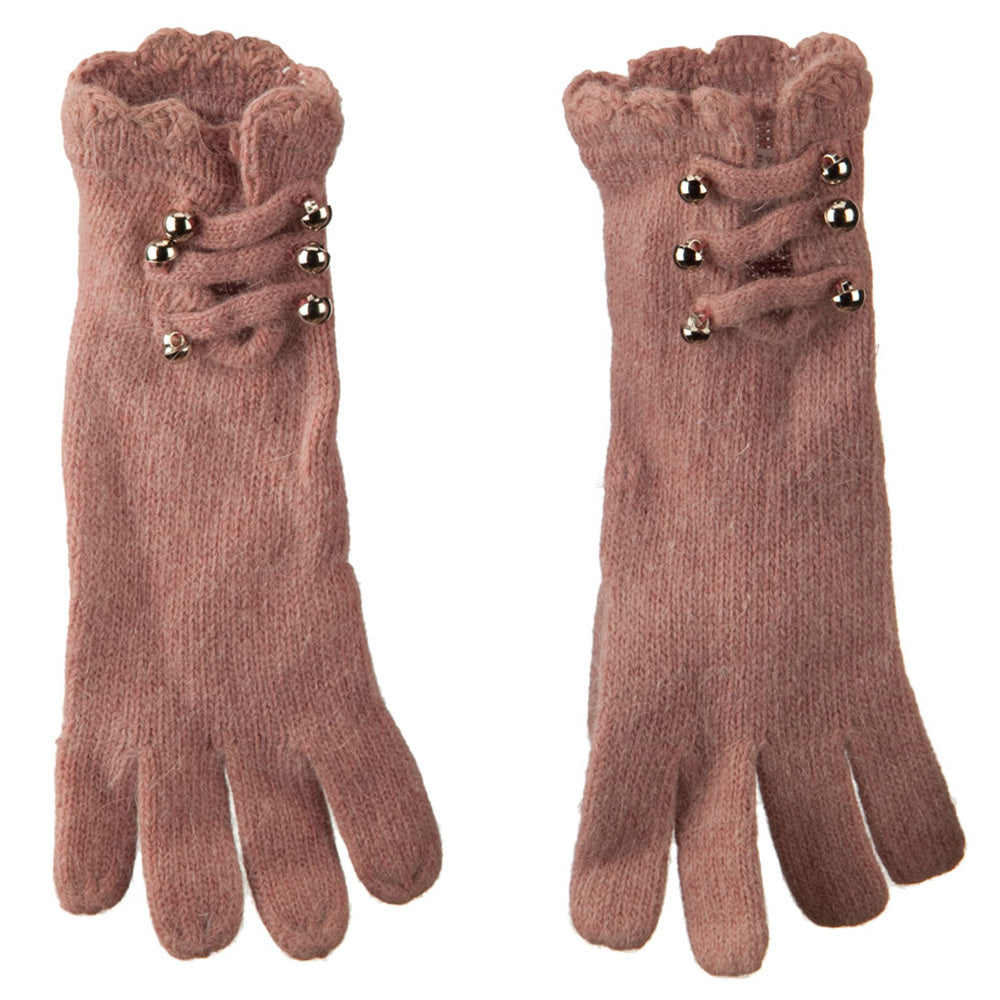 Women's Military Straps and Ruffle Cuff Glove