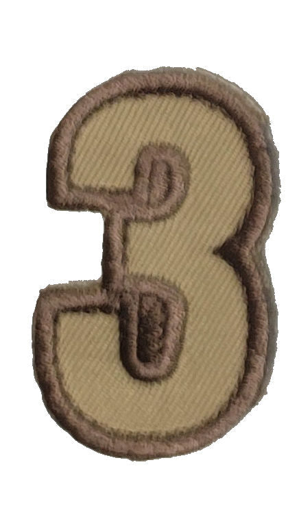 CLEARANCE - Tactical Numbers Patches with Hook Fastener