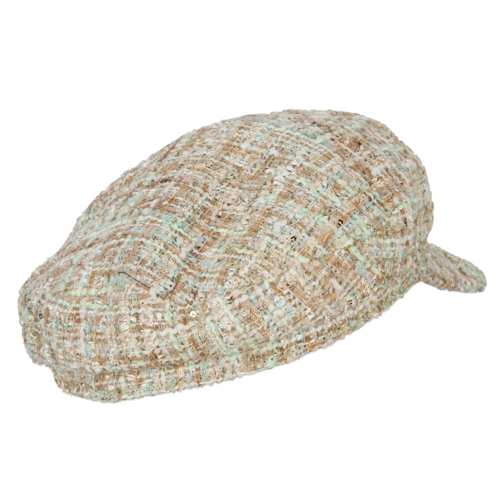 Women's Multicolor Tweed Captain Hat