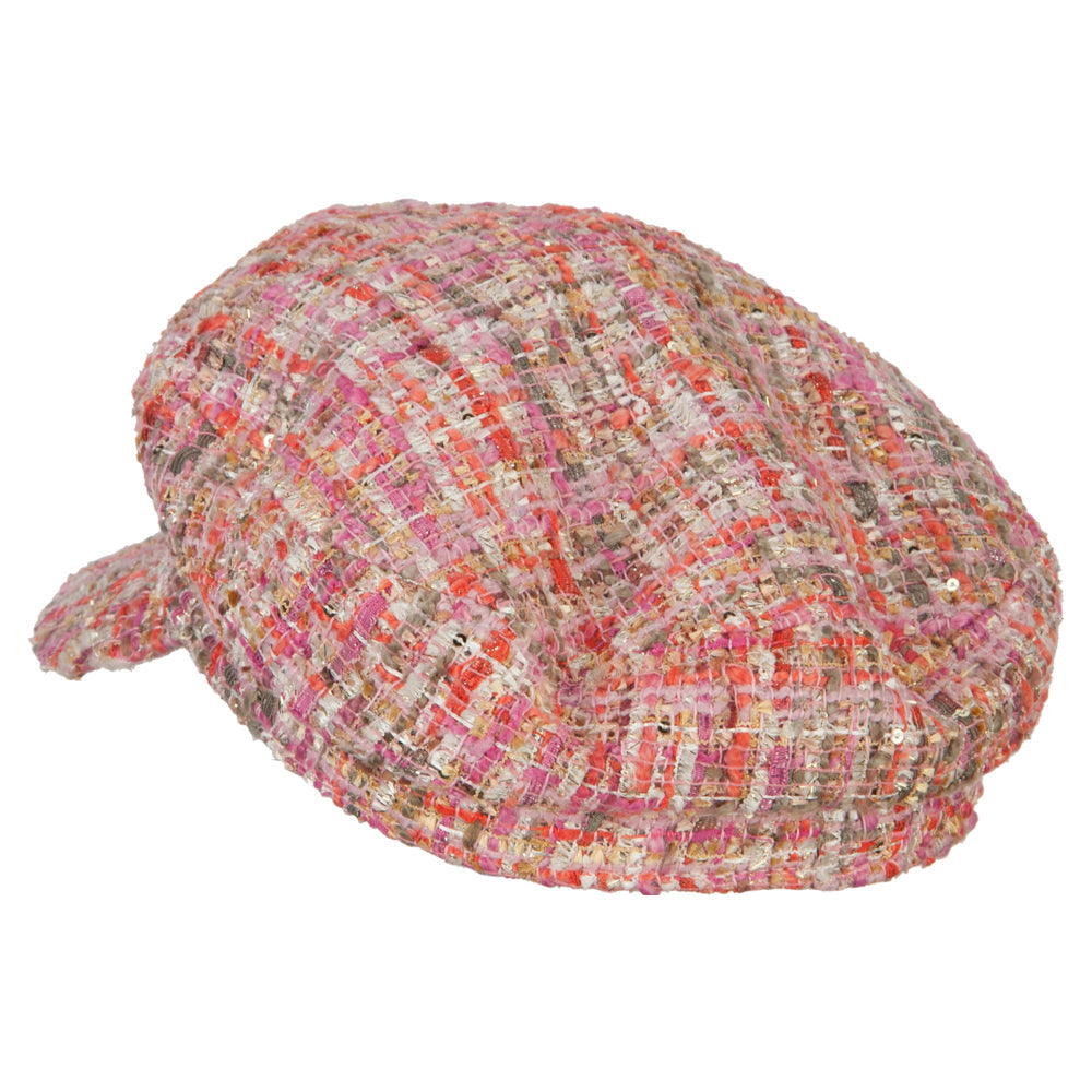 Women's Multicolor Tweed Captain Hat