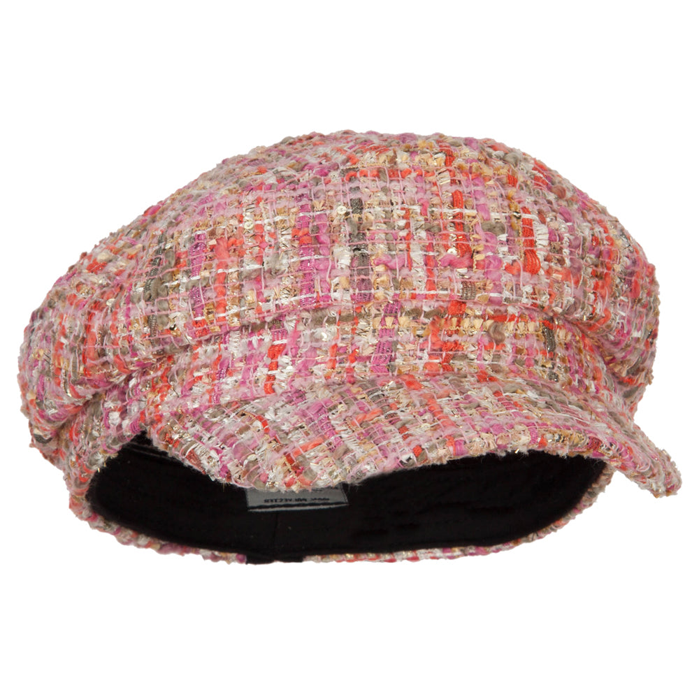 Women's Multicolor Tweed Captain Hat