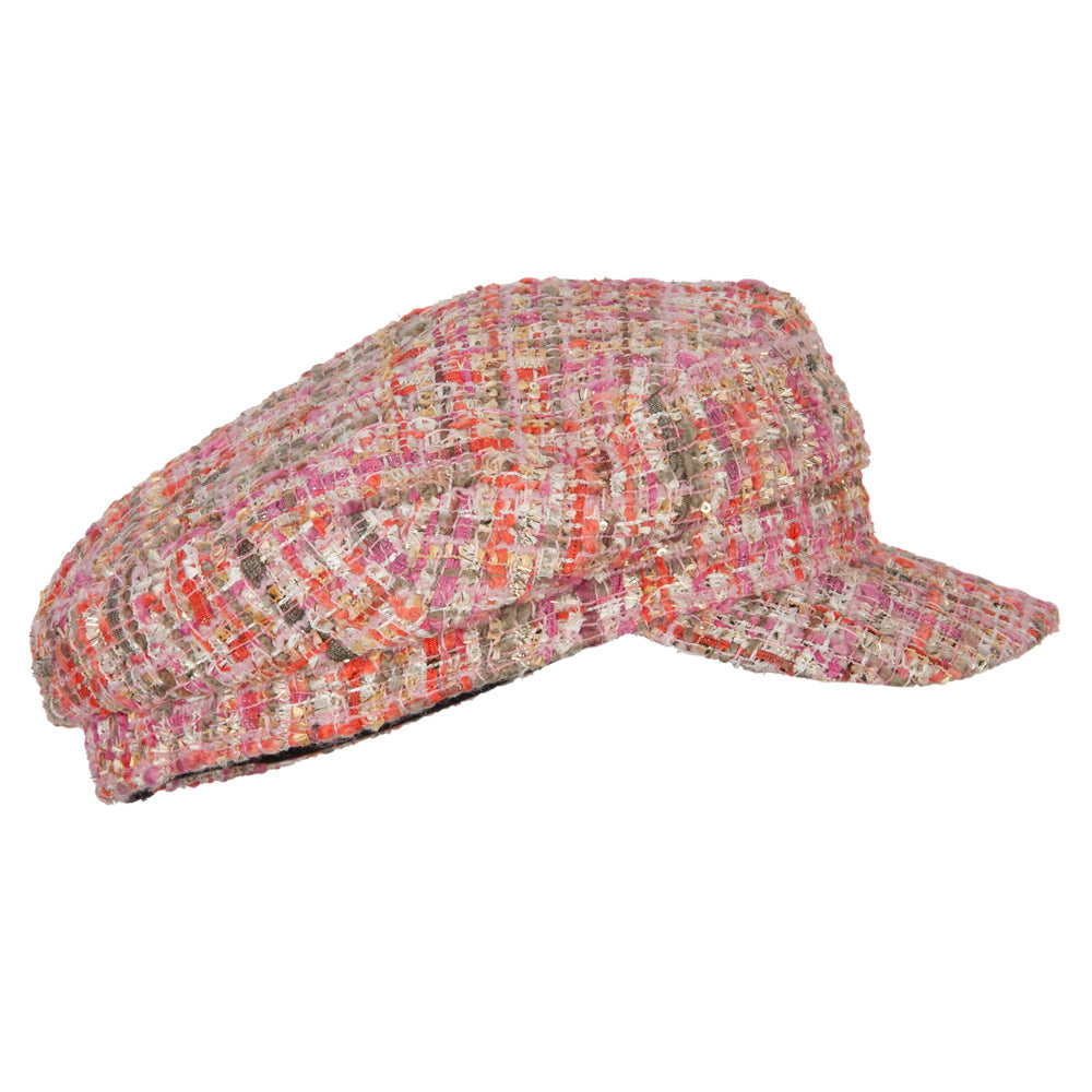 Women's Multicolor Tweed Captain Hat