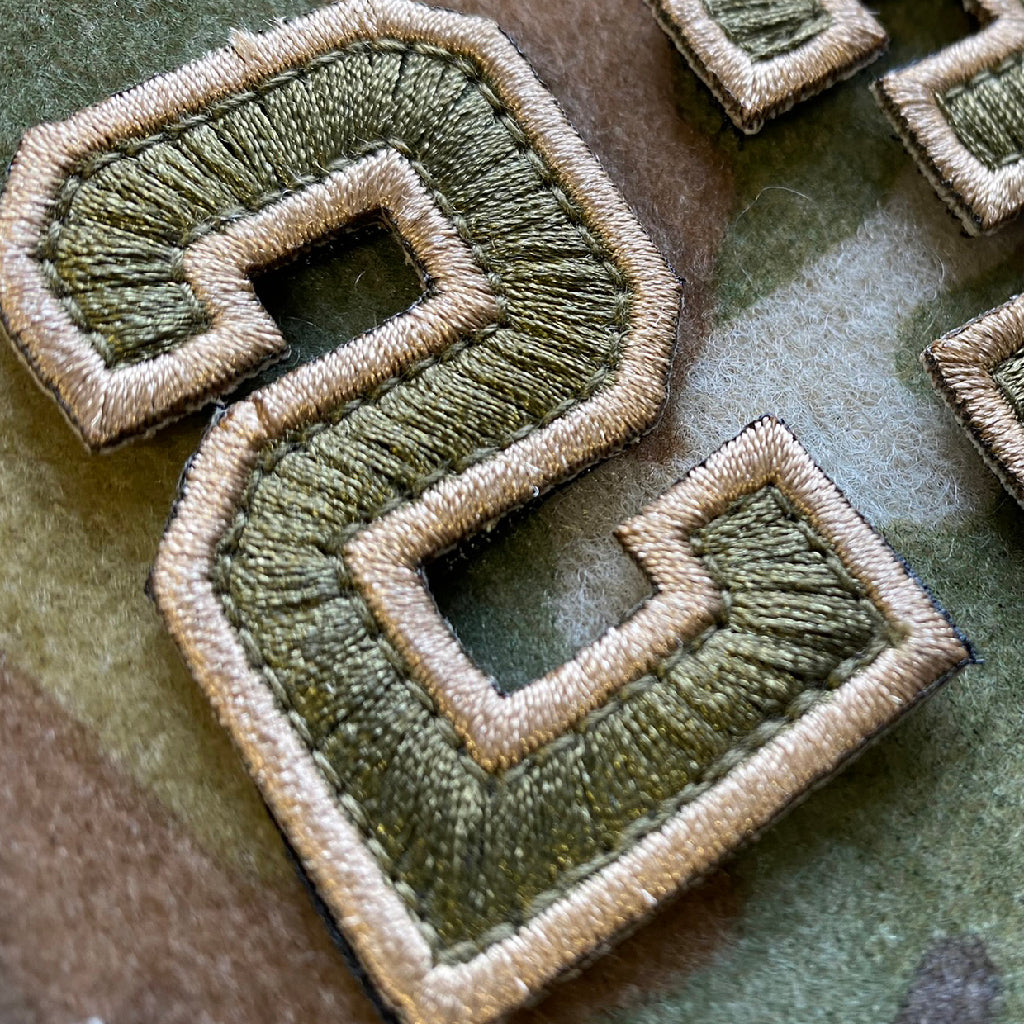 Tactical Numbers 2" x 1.25" - View All Colors
