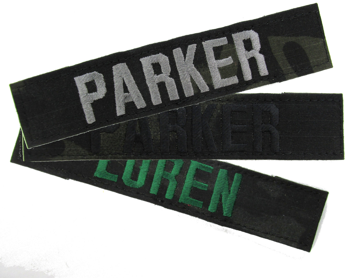 Multicam Black Name Tape with Hook Fastener - Fabric Material