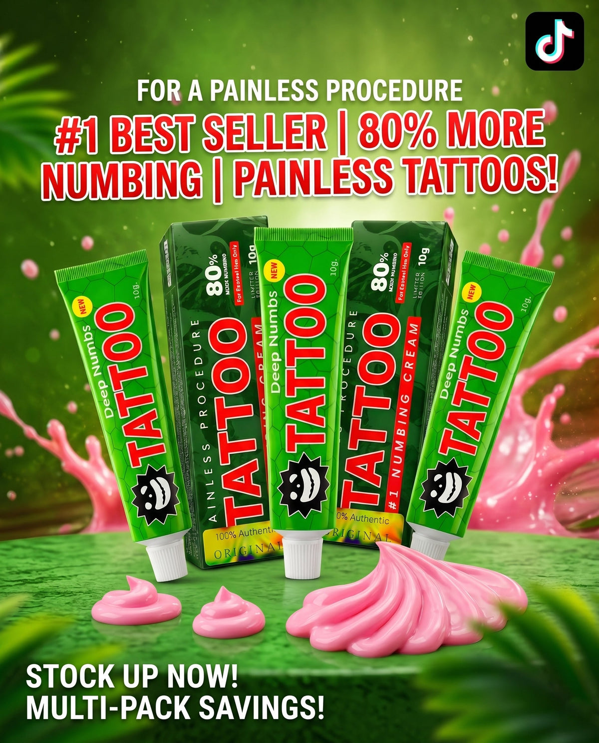 Numbing Cream for Tattoos – Maximum Strength Topical Anesthetic Cream for Tattooing, Piercing & Microblading