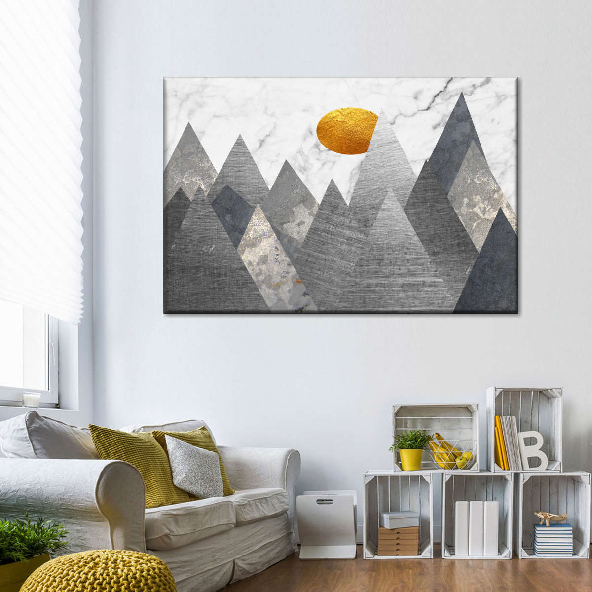 Geometric Himalayan Mountains Wall Art
