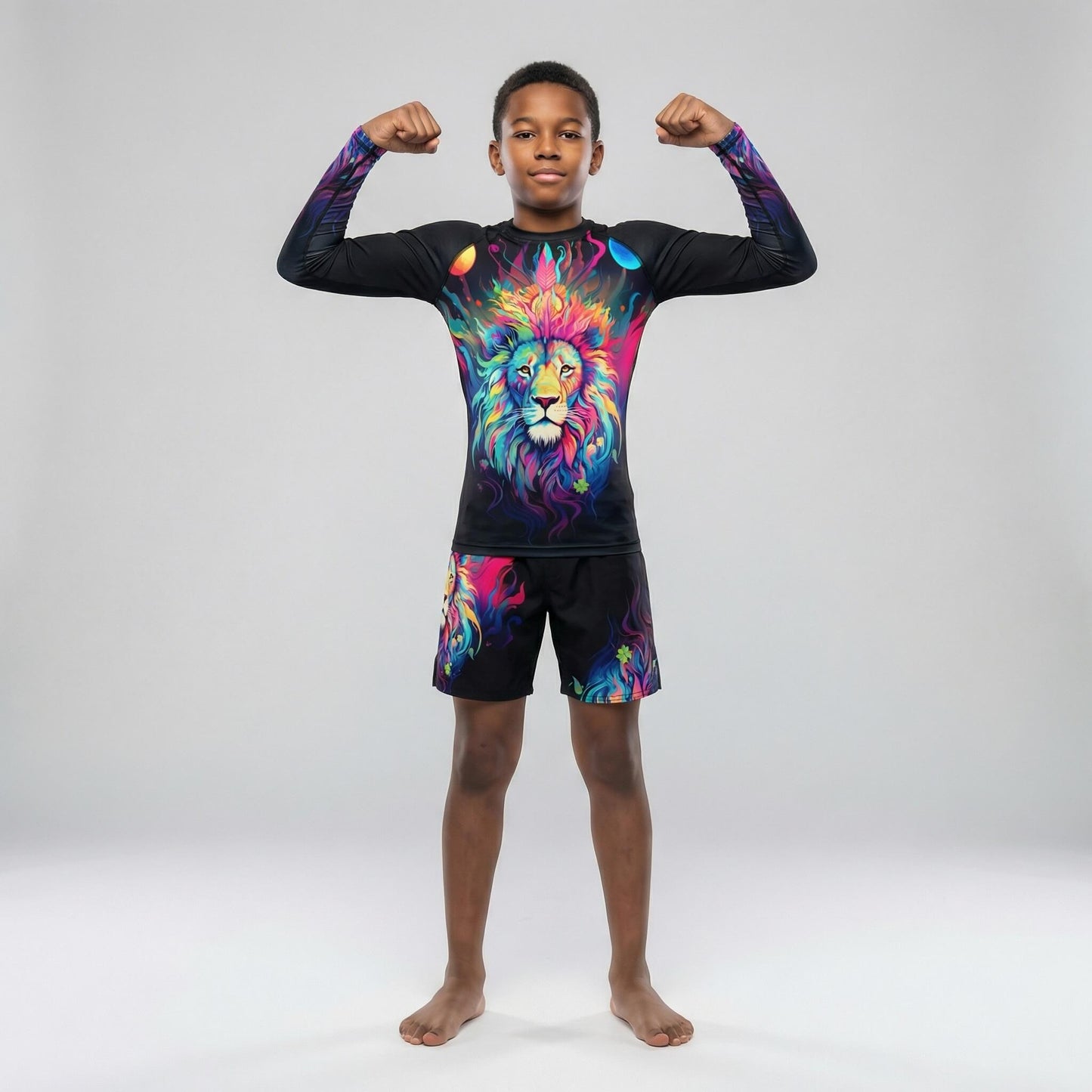 MYSTICAL LION KIDS FIGHT SHORTS