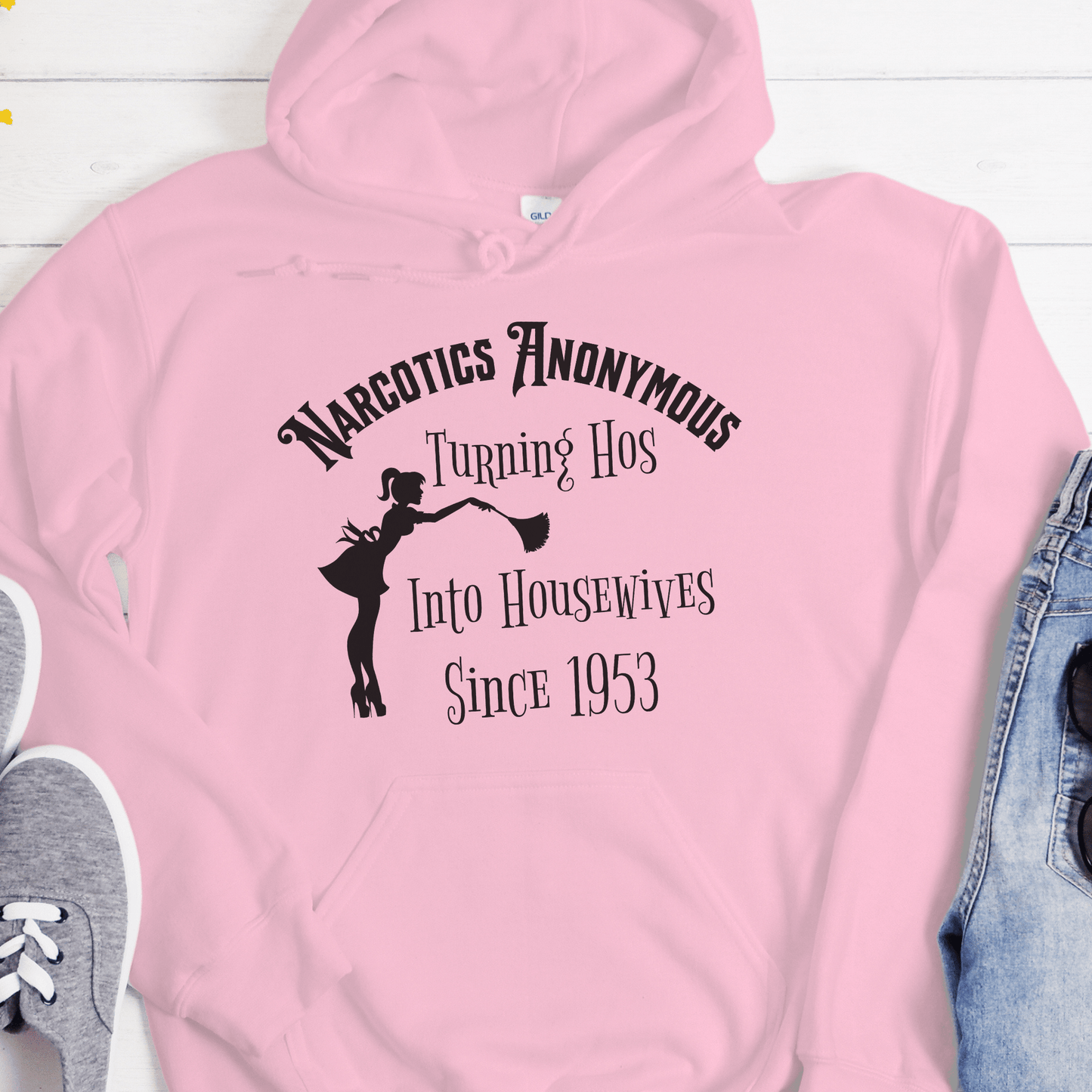 NA Recovery Unisex Hoodie | Inspiring Sobriety |  NA "Hos To Housewives"