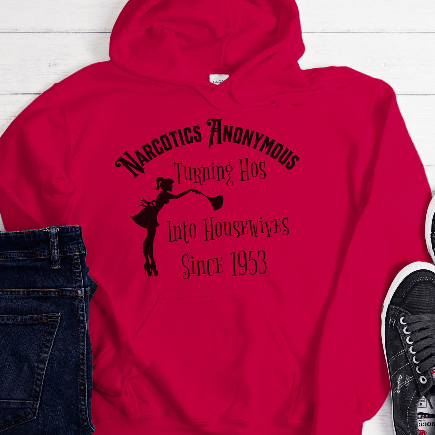 NA Recovery Unisex Hoodie | Inspiring Sobriety |  NA "Hos To Housewives"