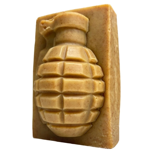 Napalm in AM Natural Grenade Soap (Earthy, Turmeric, Walnut, Citrus)