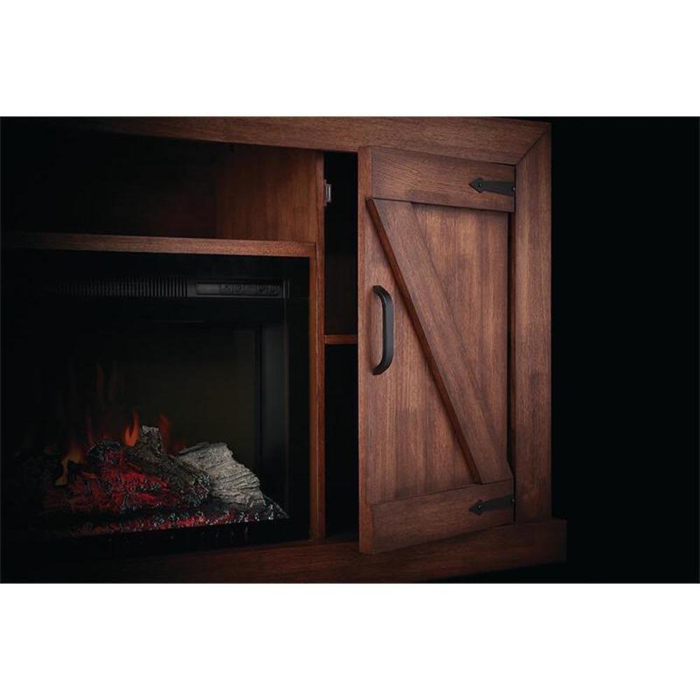 Napoleon Lambert TV Stand with Electric Fireplace for 72-Inch TV's - Rustic Wood (NEFP27-0519RW)