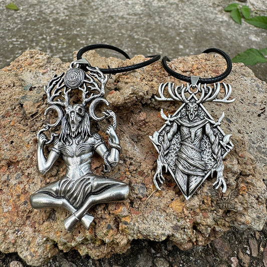 Natural Force Wendigo Skull Alloy Pendant