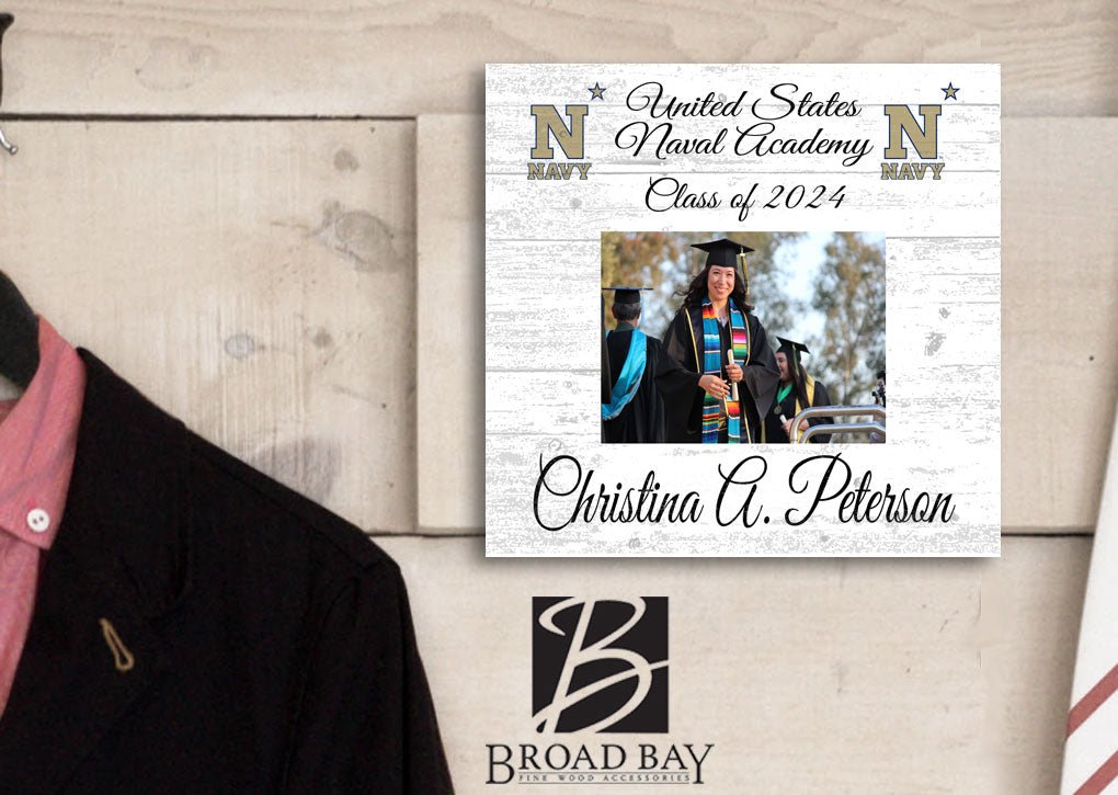 Naval Academy Graduation Frame - Class Year Picture Plaque - Custom - Upload Your Photo, Name & Class Year – 10.5"x10.5"