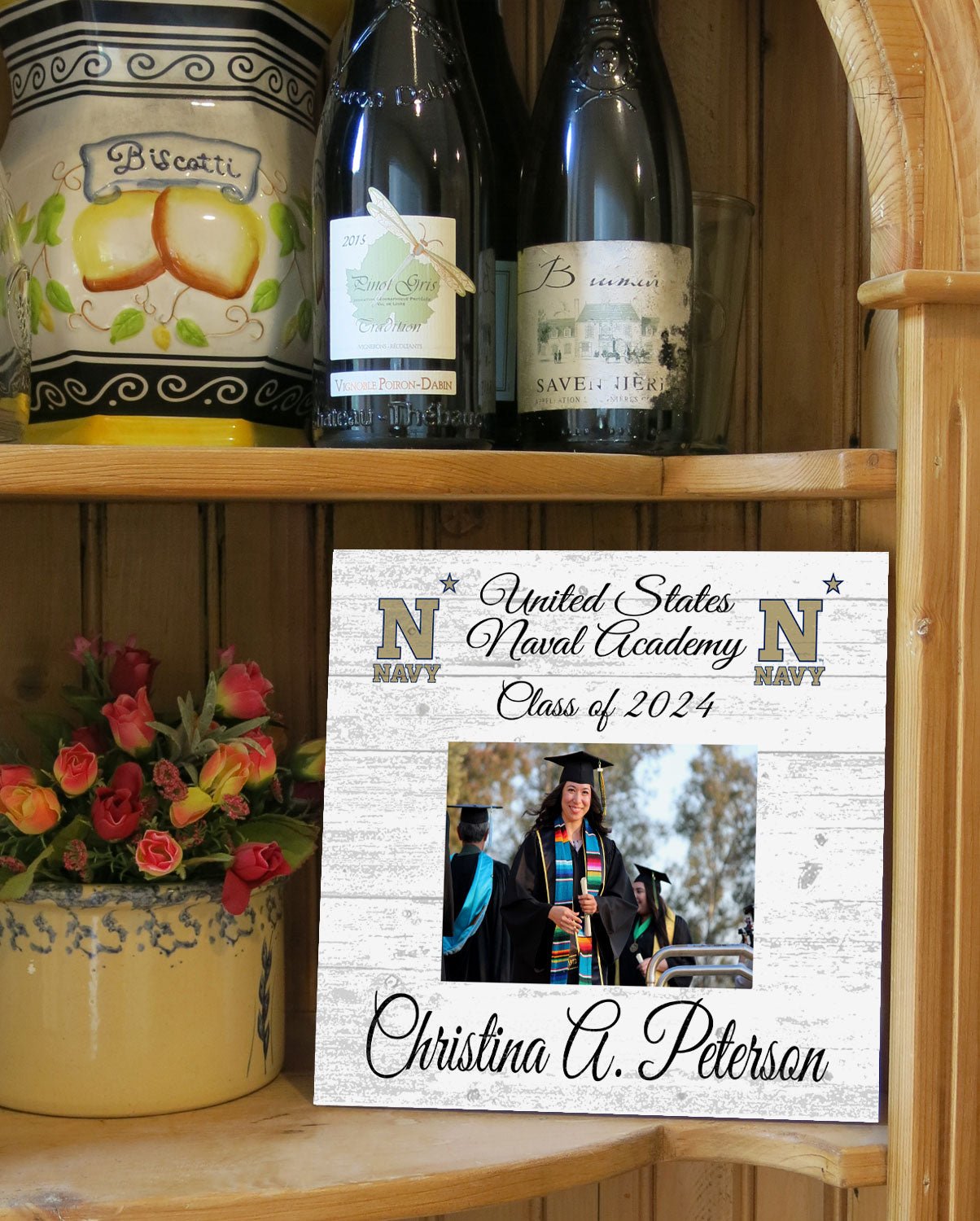 Naval Academy Graduation Frame - Class Year Picture Plaque - Custom - Upload Your Photo, Name & Class Year – 10.5"x10.5"