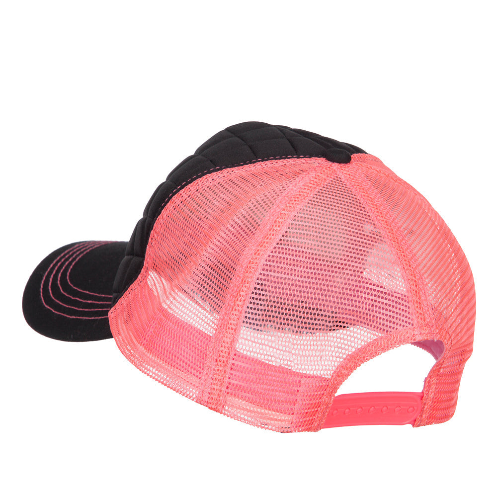 Quilted Trucker Two Tone Neon Mesh Big Size Cap