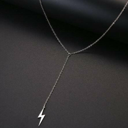 Lightning Bolt Dangle Necklace