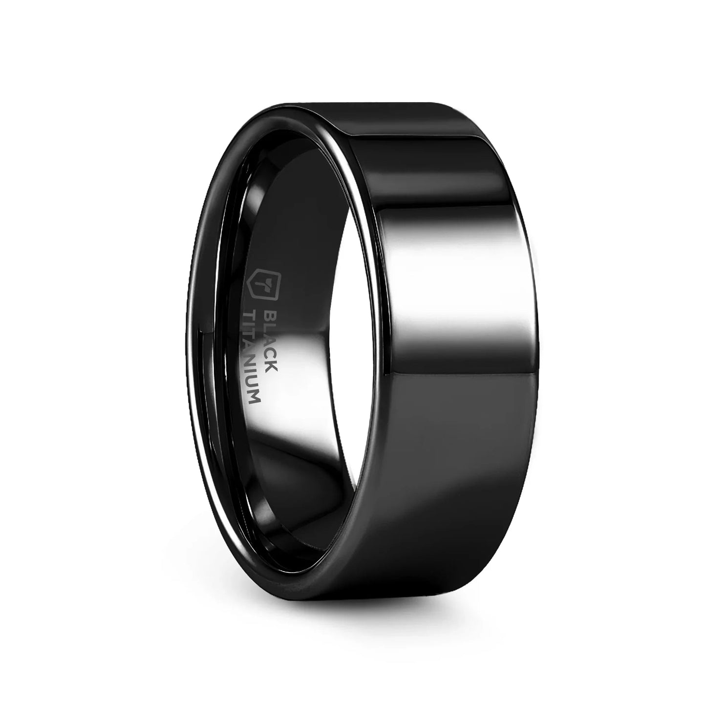 NEO Flat Black Titanium Wedding Ring - 8mm