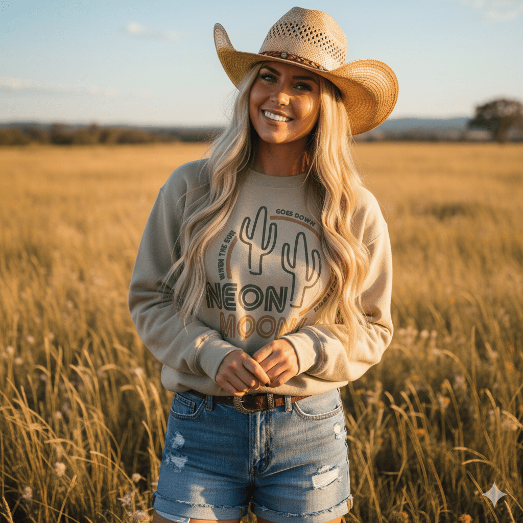 Neon Moon Cactus Graphic Sweatshirt