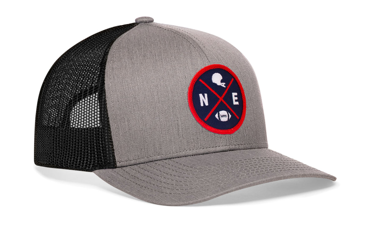 New England Football Trucker Hat  |  NE X Snapback