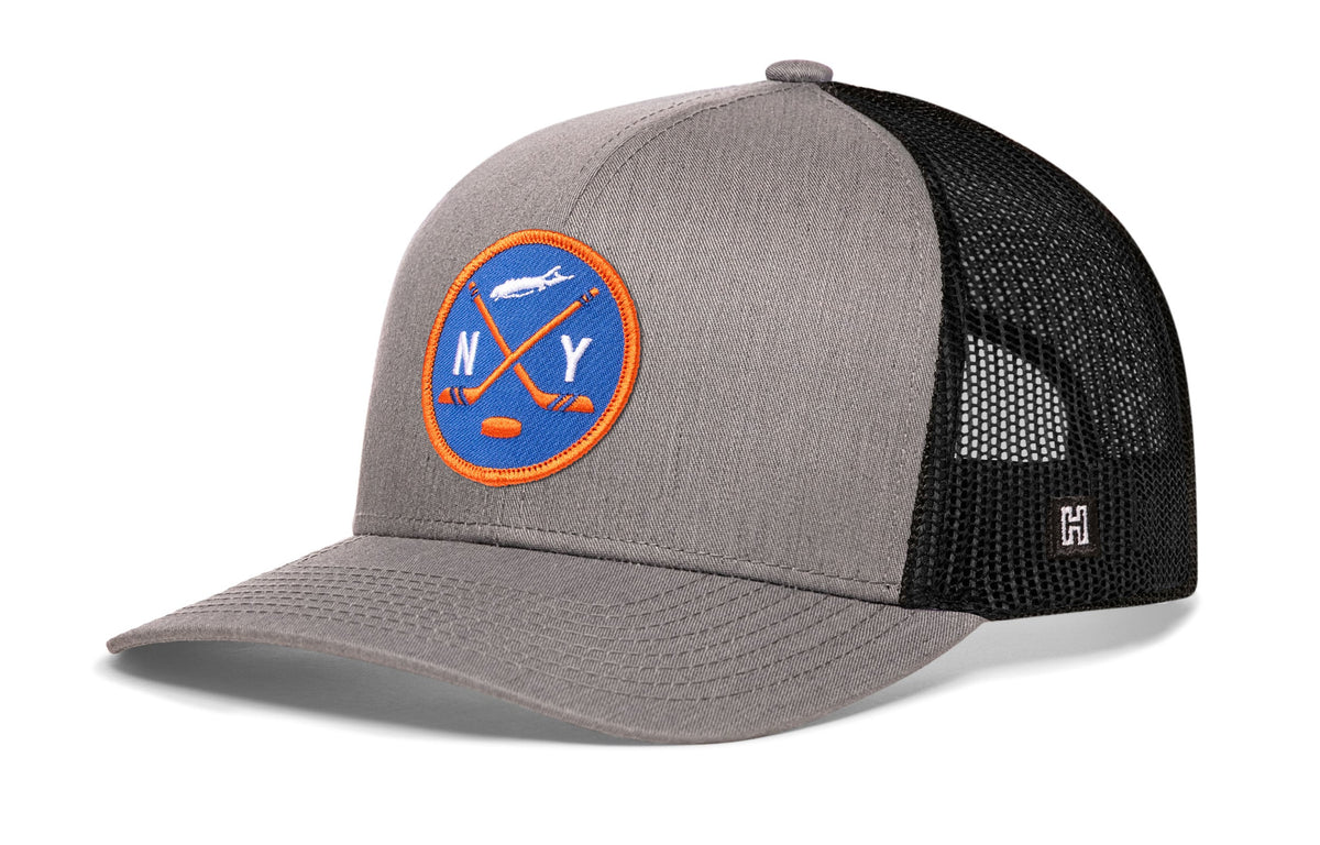 New York Hockey Trucker Hat  |  Long Island NY X Snapback