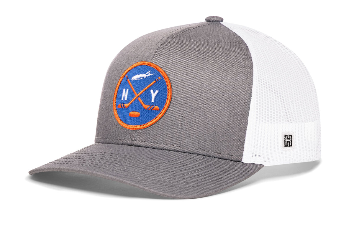 New York Hockey Trucker Hat  |  Long Island NY X Snapback