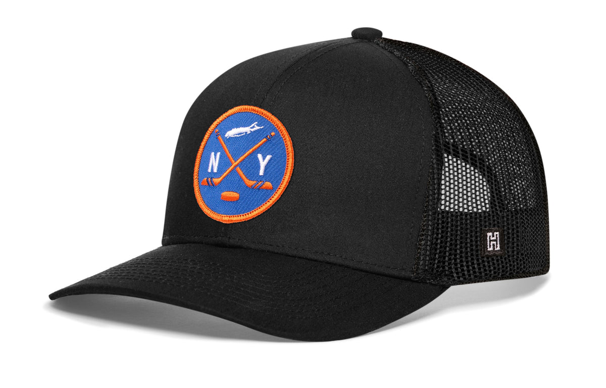 New York Hockey Trucker Hat  |  Long Island NY X Snapback