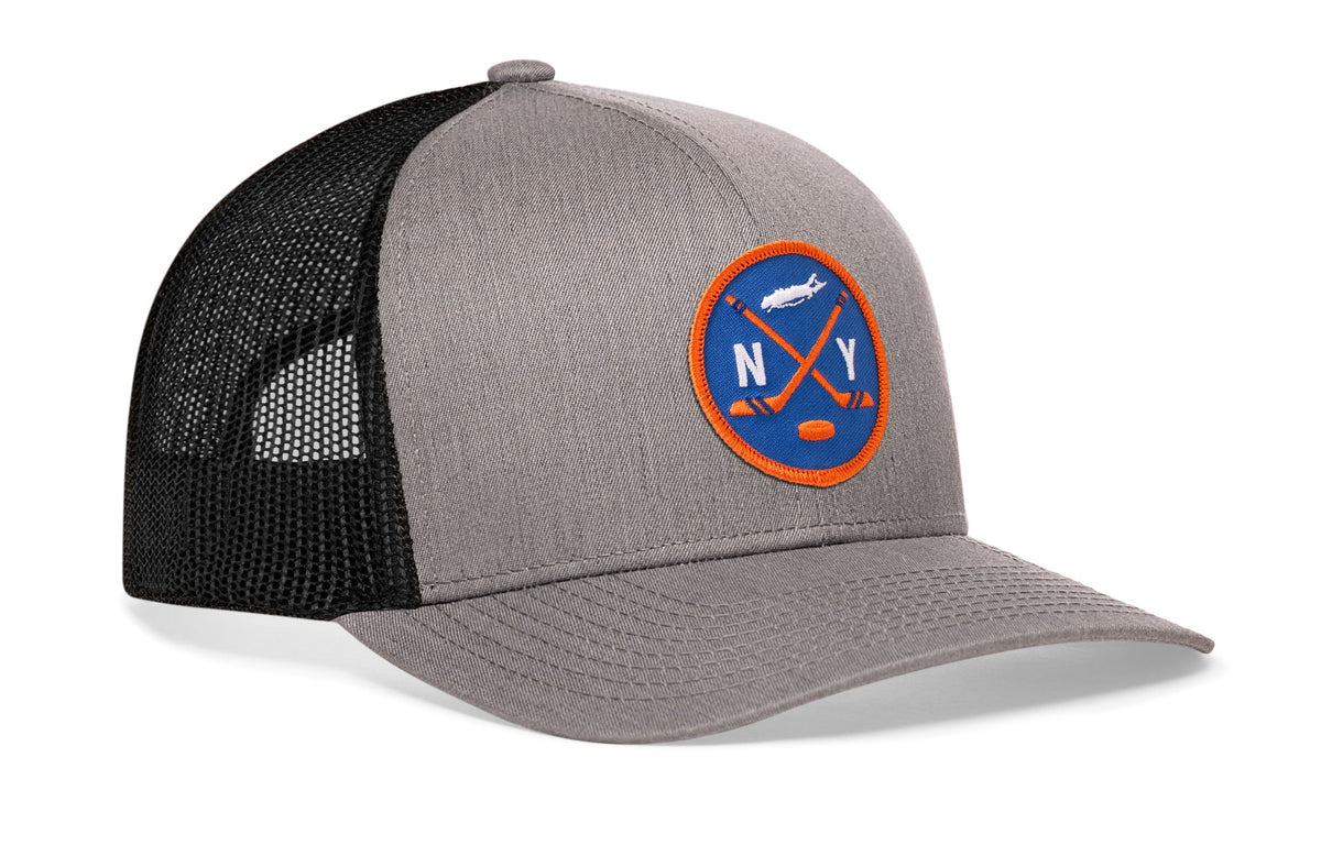 New York Hockey Trucker Hat  |  Long Island NY X Snapback