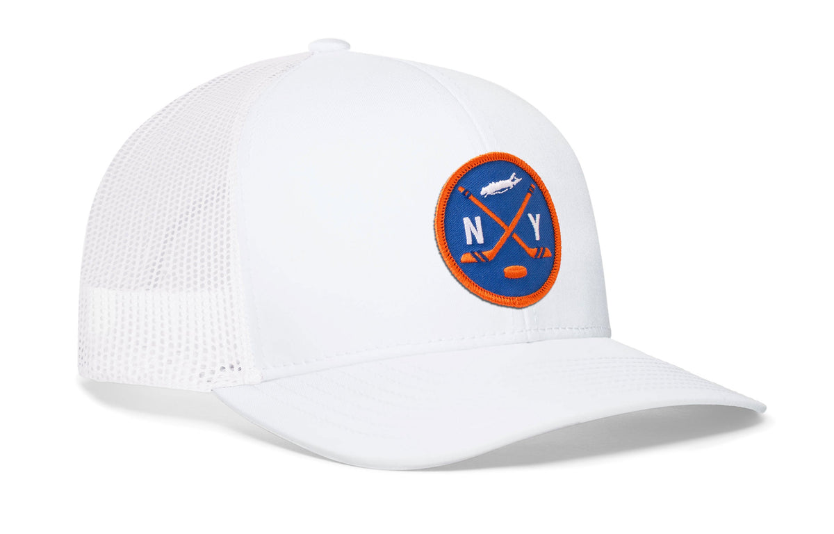 New York Hockey Trucker Hat  |  Long Island NY X Snapback