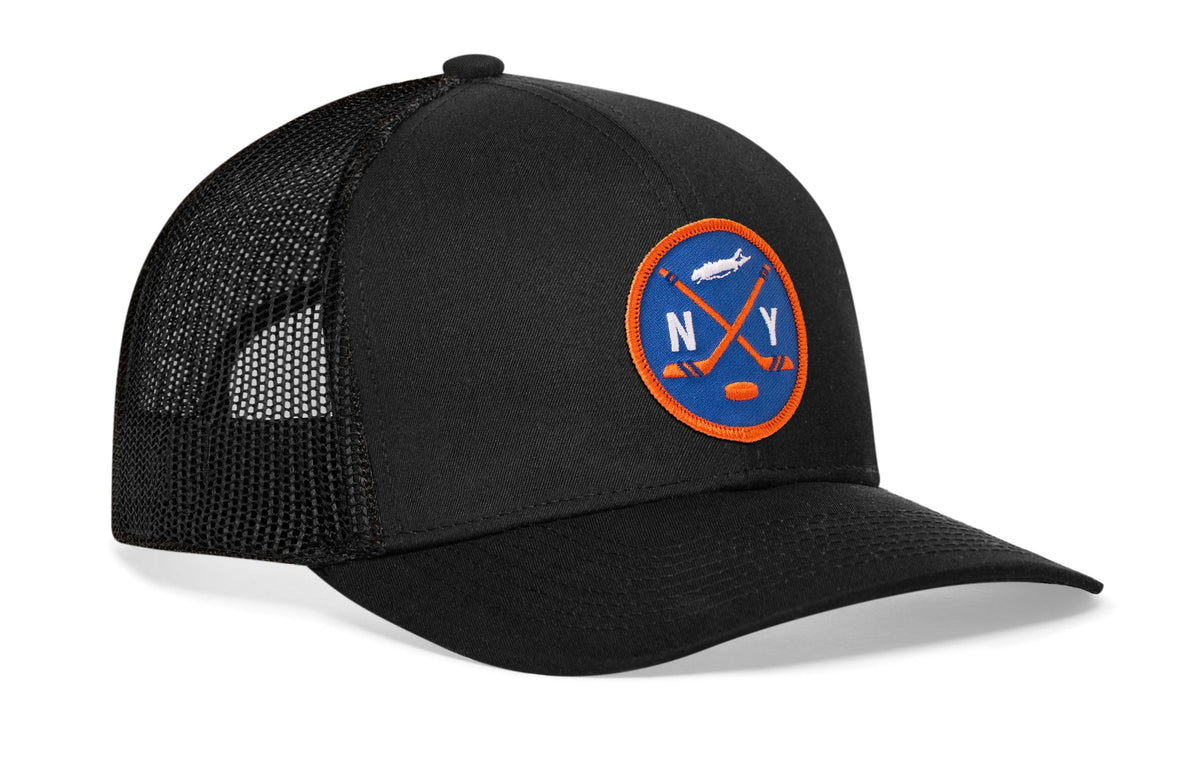 New York Hockey Trucker Hat  |  Long Island NY X Snapback