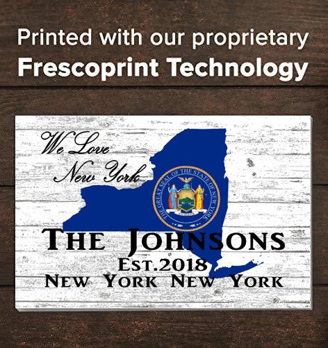 New York Home Sign Personalized Family Name -