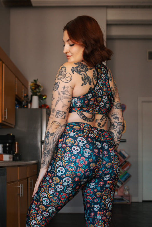 Night Calavera: Dark Skulls Leggings