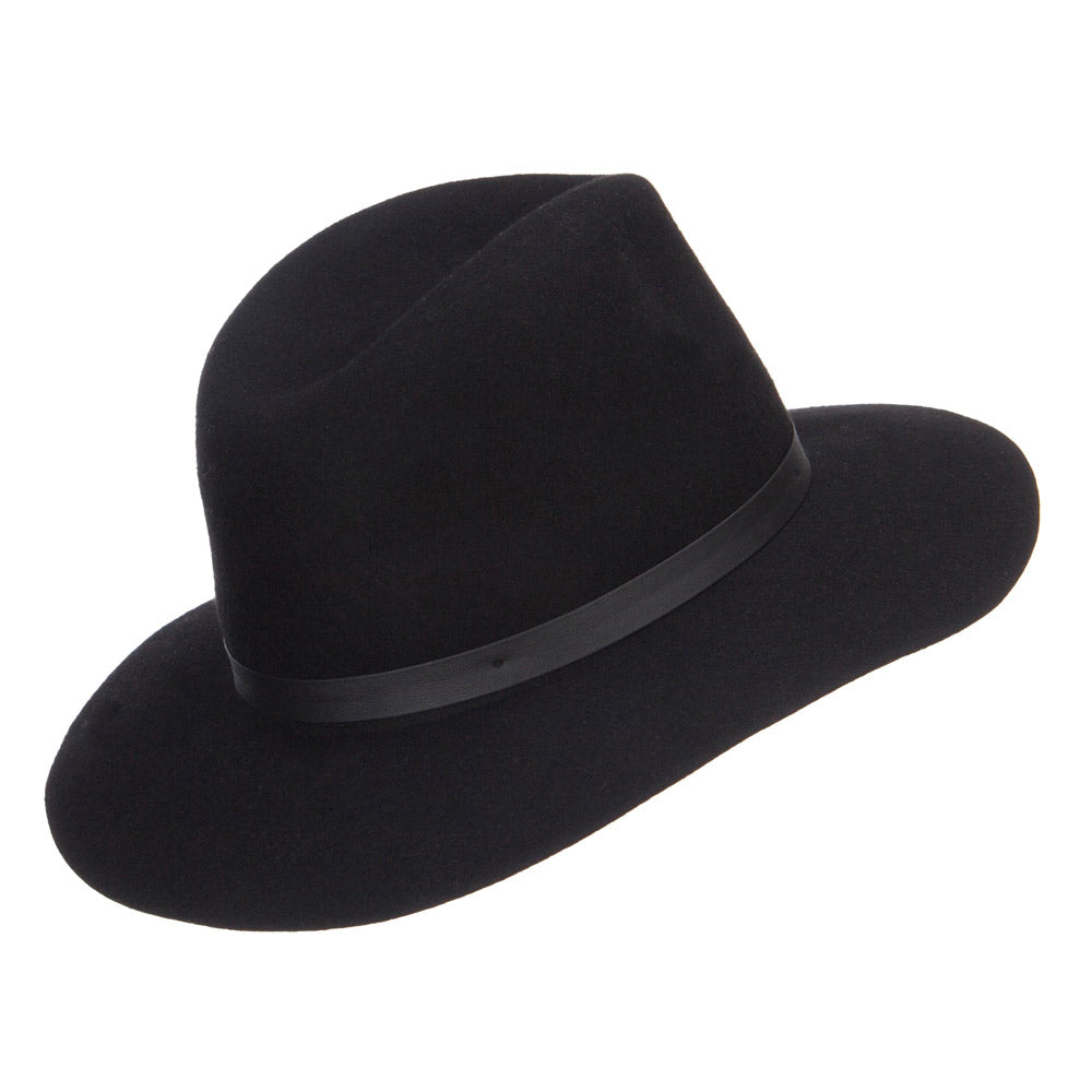 Women's Leather Band Wool Fedora