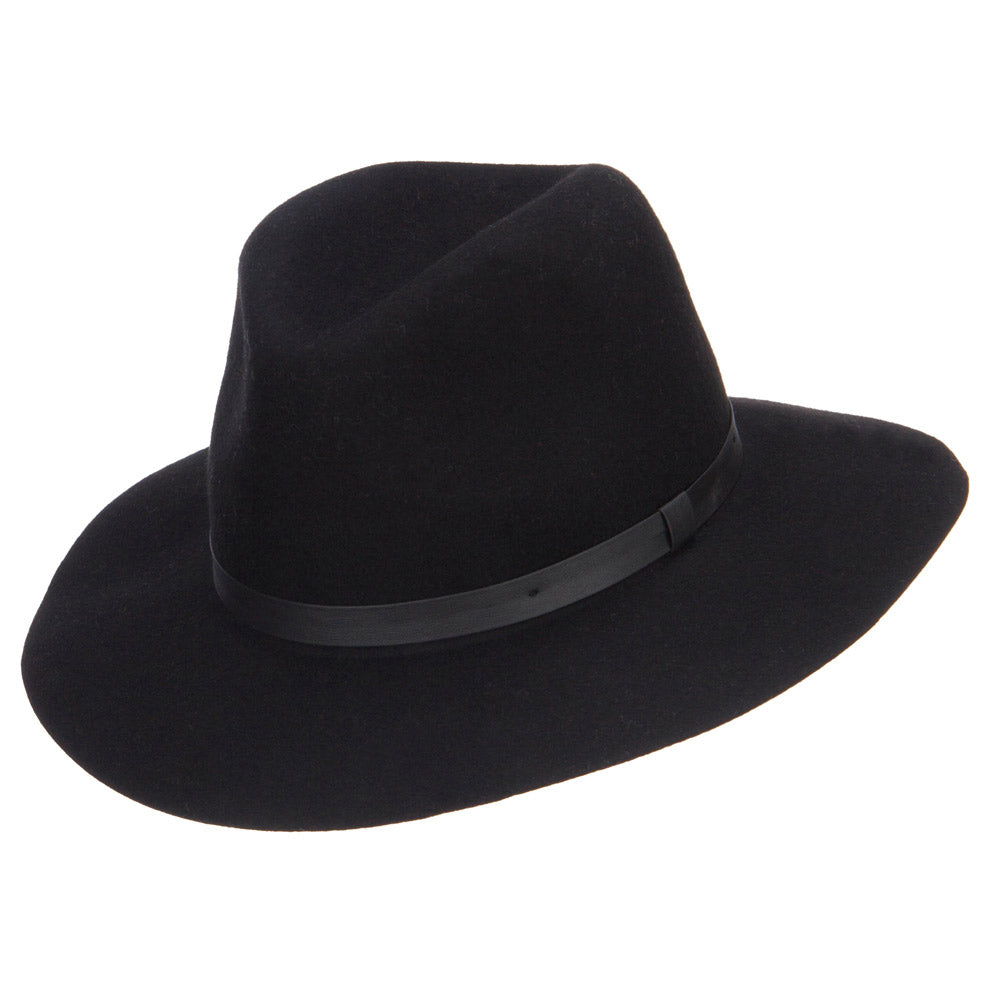 Women's Leather Band Wool Fedora