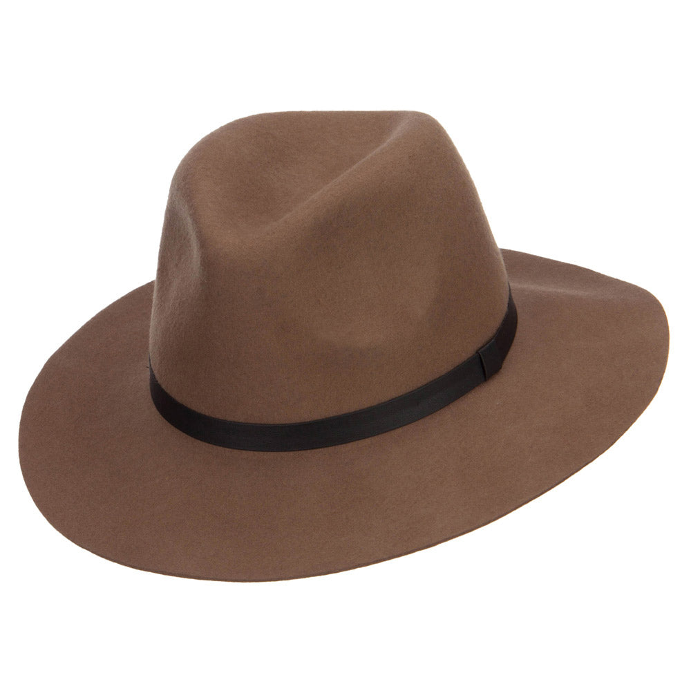 Women's Leather Band Wool Fedora