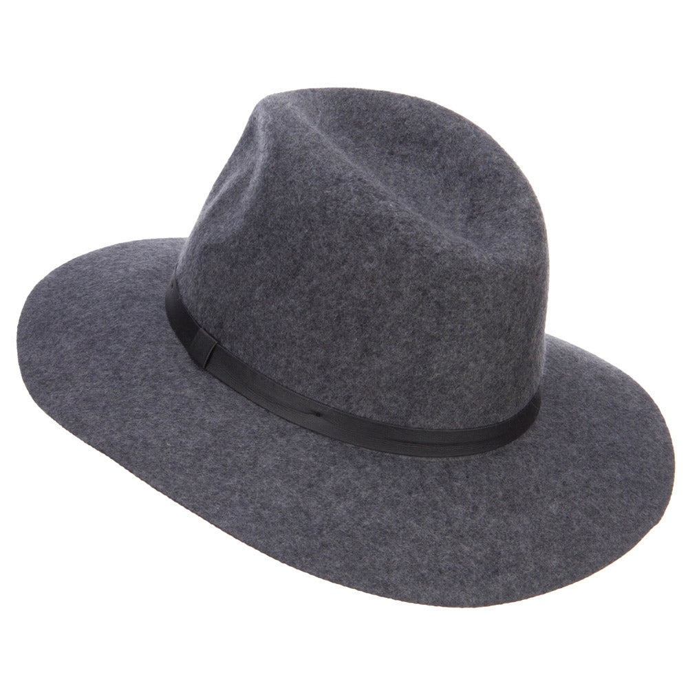 Women's Leather Band Wool Fedora