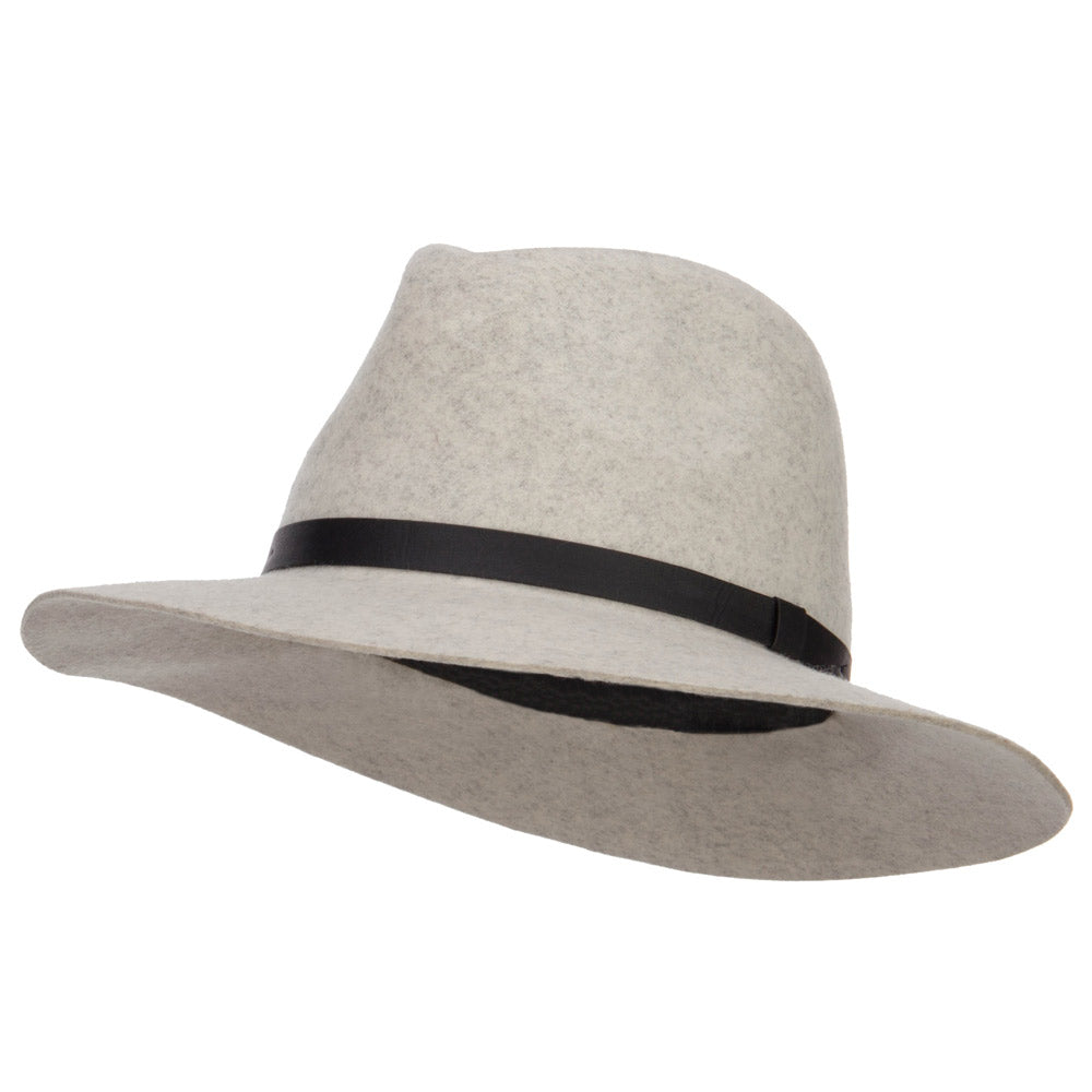Women's Leather Band Wool Fedora