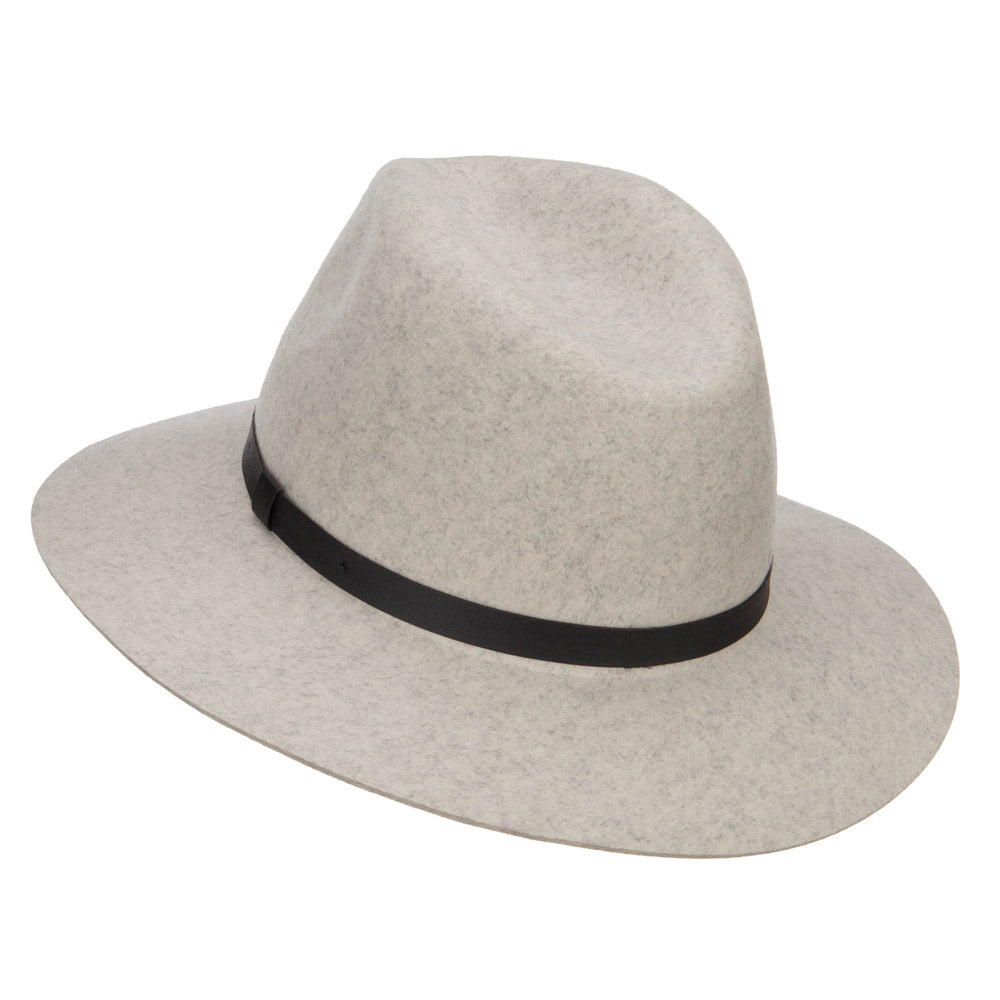 Women's Leather Band Wool Fedora