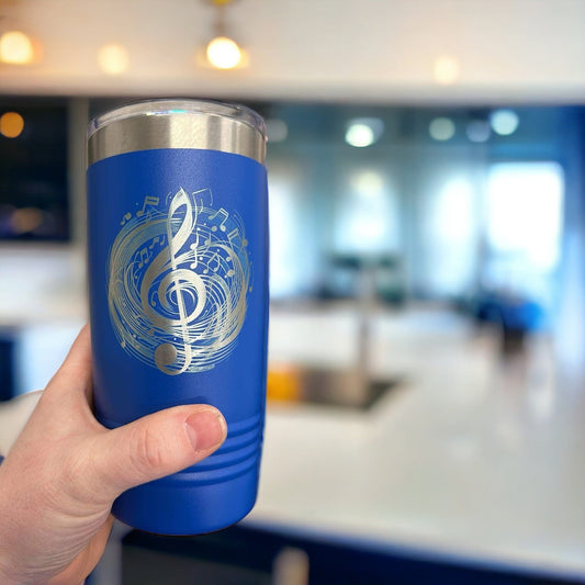 Music Notes | Engraved Polar Camel Tumbler