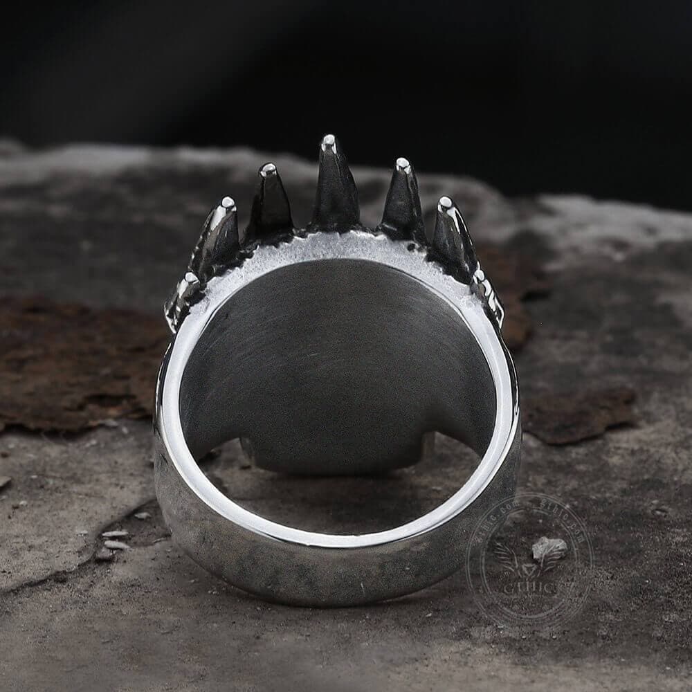 Nobility King Crown Stainless Steel Skull Ring