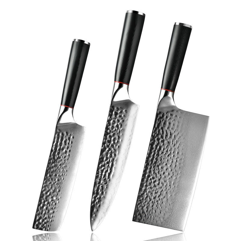 Noir Professional Chef Knife Set with G10 Handle
