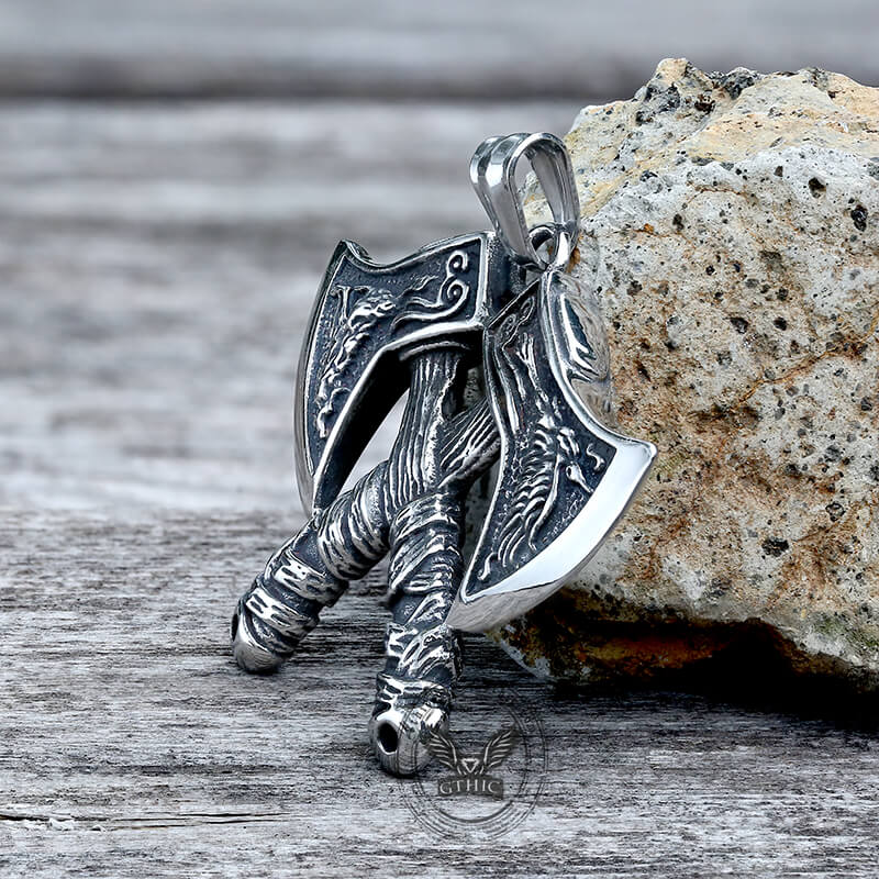 Nordic Axe Stainless Steel Viking Pendant