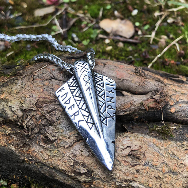 Nordic Spear Of Odin Stainless Steel Viking Pendant