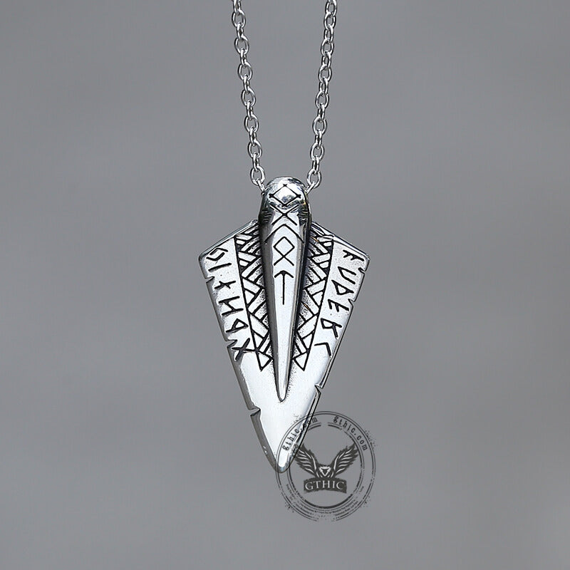 Nordic Spear Of Odin Stainless Steel Viking Pendant