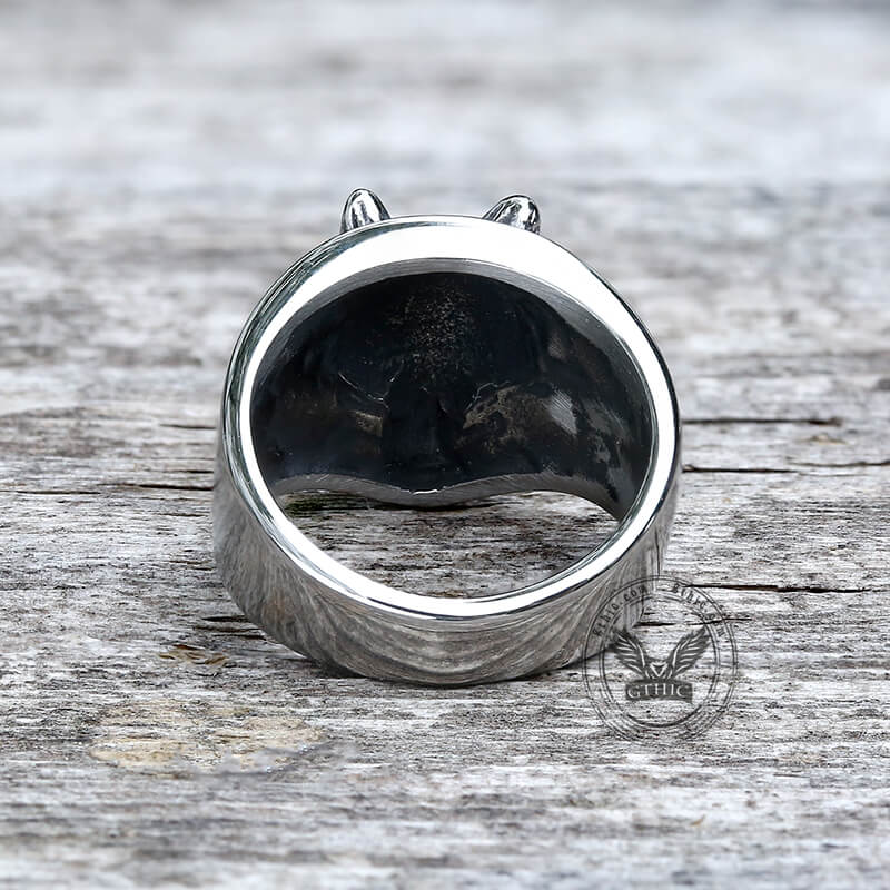 Norse Fenrir Wolf Stainless Steel Viking Ring