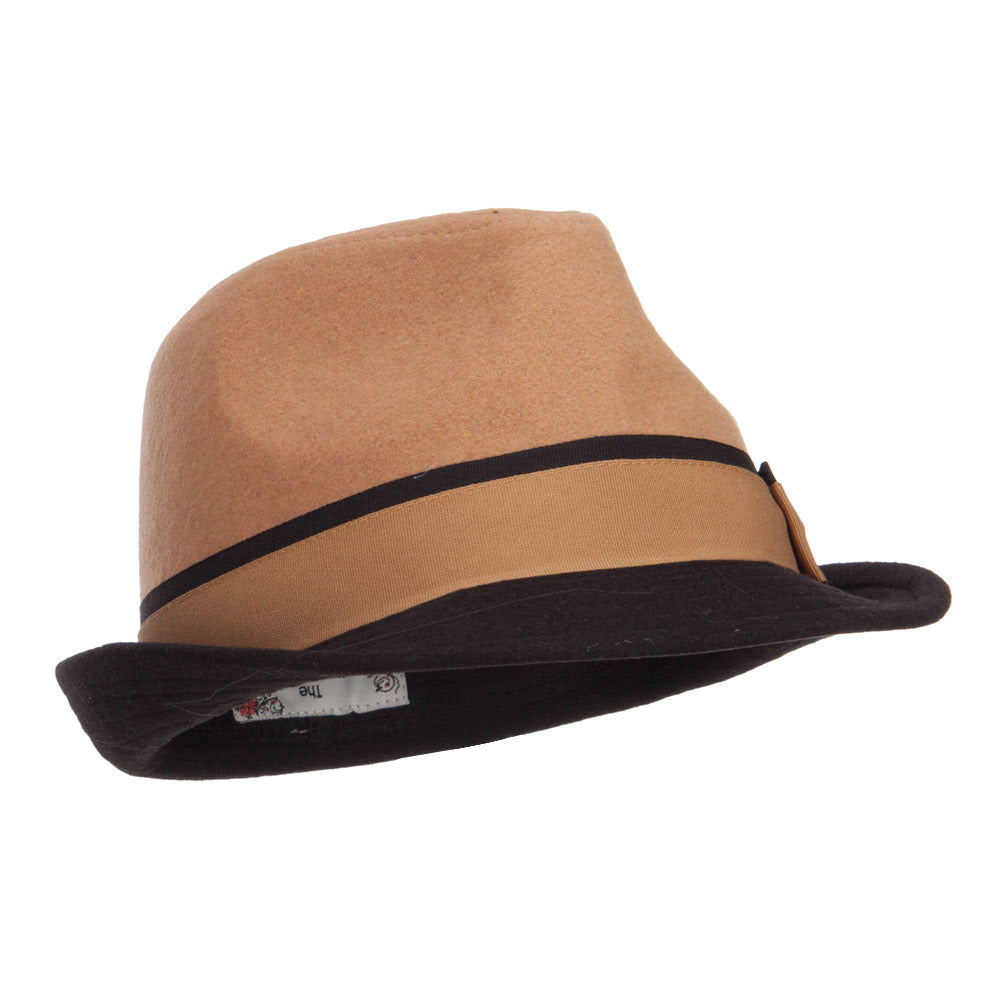 Two Tone Fedora with Feather