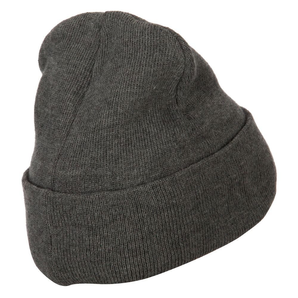 Big Size 12 Inch New Solid Color Long Cuff Beanie